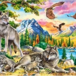 Puzzle Famiglia di lupi e aquile 300 pezzi CASTORLAND