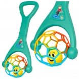 Giocattolo a spinta con palla elastica e sonaglio