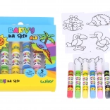 Set di colori per vetro 5+1 con contorno