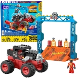 Set di costruzione HOT WHEELS Mega Bone Shaker Crush Course – monster truck con rampa, 151 pezzi