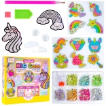 kit diamond painting con unicorno e arcobaleno