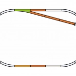 Piko set binari B con tronchino e massicciata H0