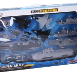 Portaerei con catapulta e sottomarino