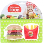 Hamburger e patatine di plastica per bambini