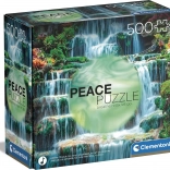Puzzle 500 pezzi CLEMENTONI Peace Collection – Cascata The Flow