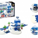 Wader Play Tracks City stazione di polizia, pista 3,8 m con 3 macchinine