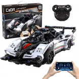 Set di costruzione CaDA RC auto da corsa Z-Wind, bianca, 457 pezzi, Dual Mode