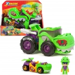 T-Racers T‑Rex Mega Wheels set con lanciagomme e pilota