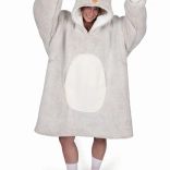 Cozy Noxxiez Maglione Caldo Con Cappuccio a Coniglio