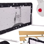 sponda di sicurezza apribile per letto 200 cm – nera