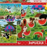Dino Talpa e l’ombrellino puzzle 3x55 pezzi