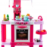 Cucinina a induzione Piccolo Cuoco con luce e suono, rosa